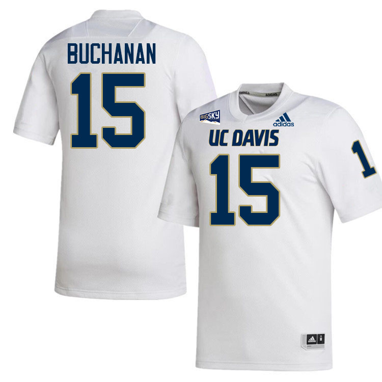 UC Davis Aggies #15 Teddye Buchanan College Football Jerseys, Uniforms Stitched Sale-White